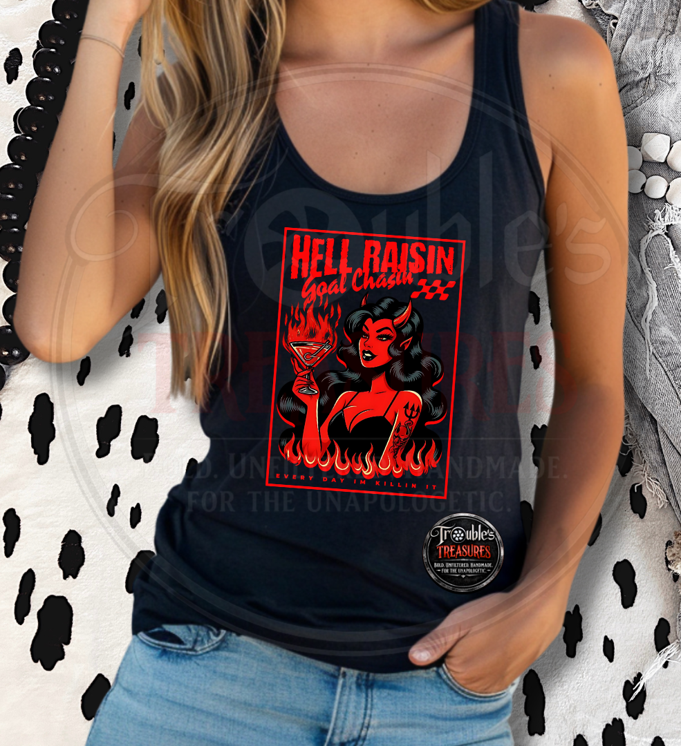 Hell Raisin’ Ladies Racerback Tank