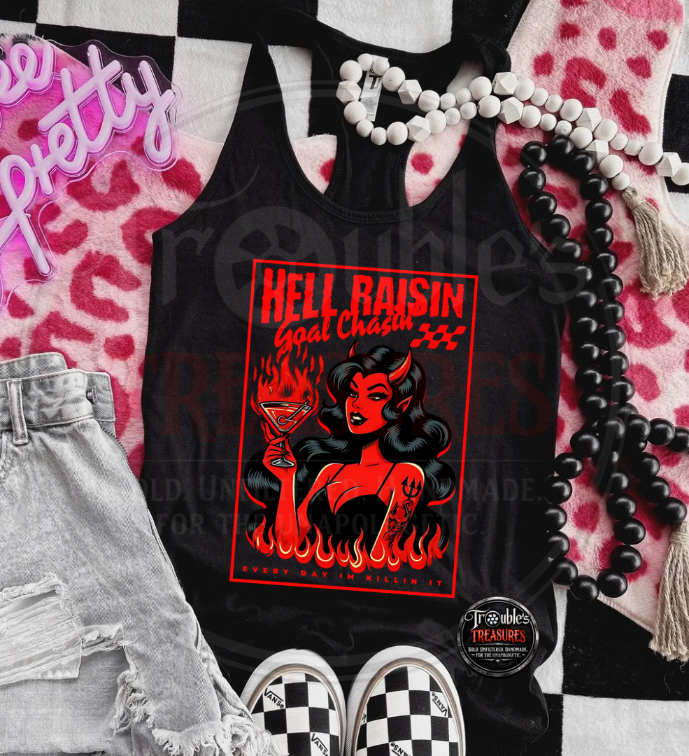 Hell Raisin’ Ladies Racerback Tank
