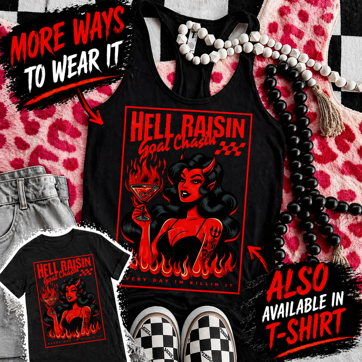 Hell Raisin’ Ladies Racerback Tank