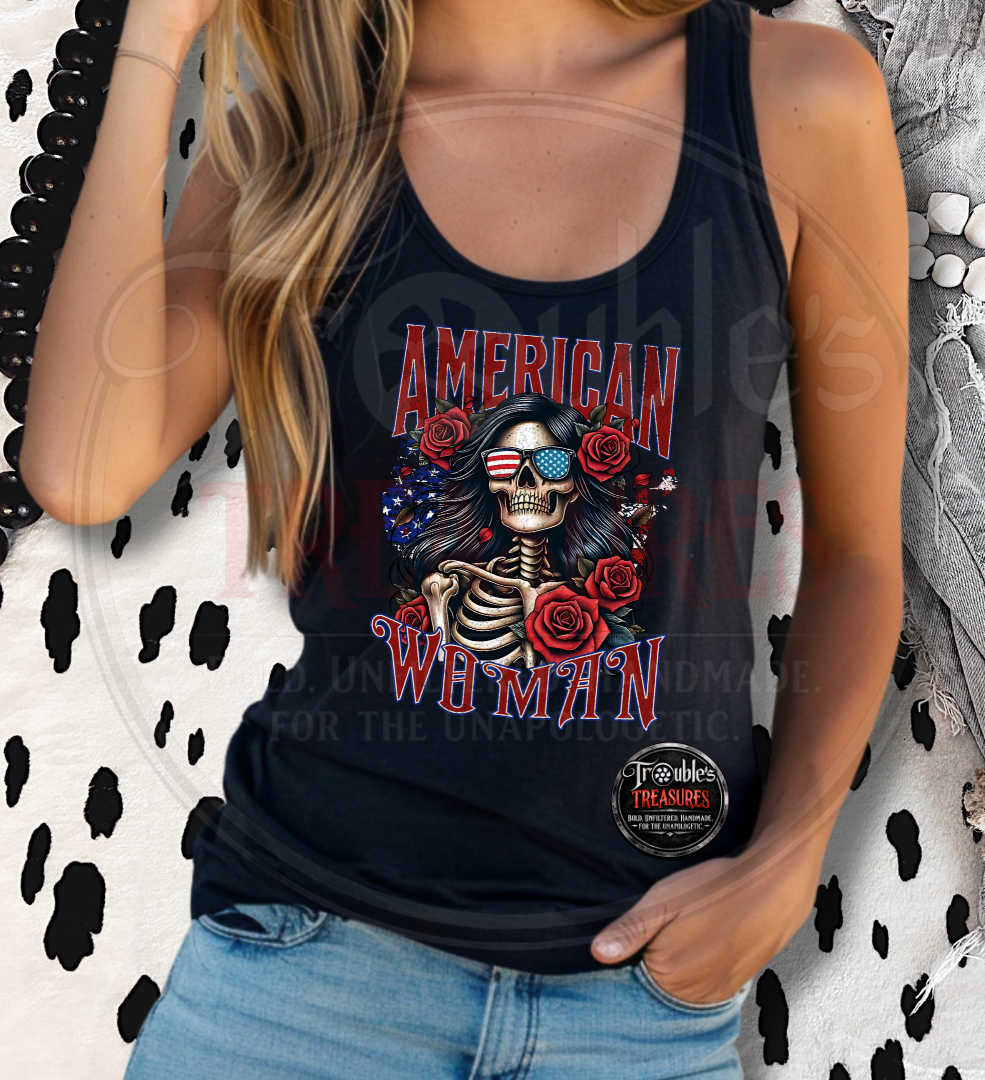 American Women Ladies Racerback Tank