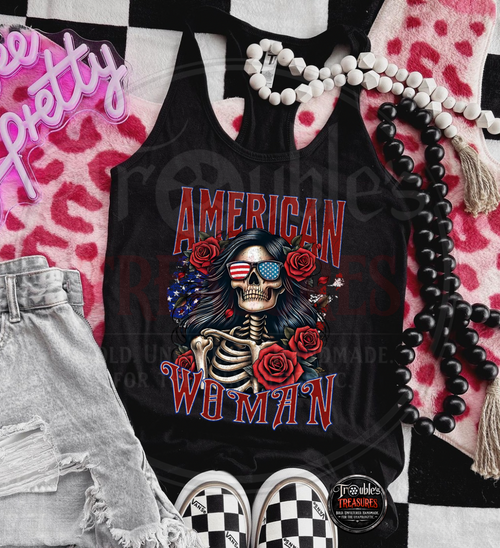 American Women Ladies Racerback Tank
