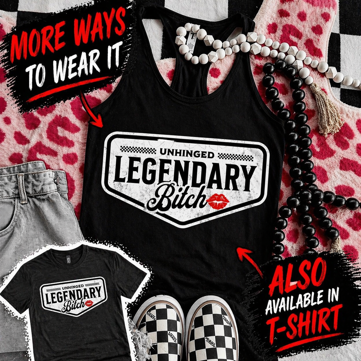 Unhinged Legendary Bitch Ladies Racerback Tank