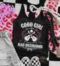 Good Girl Bad Decisions Ladies Racerback Tank